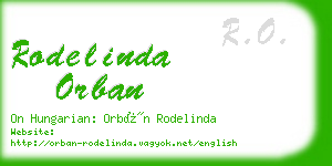 rodelinda orban business card